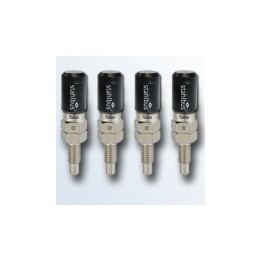 stahlbus-Soupape de purge en kit de 4, M6x1.0x16mm, en acier, capuchons noirs