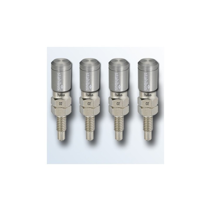 stahlbus-Soupape de purge en kit de 4, M7x1.0x16mm, en acier, capuchons
