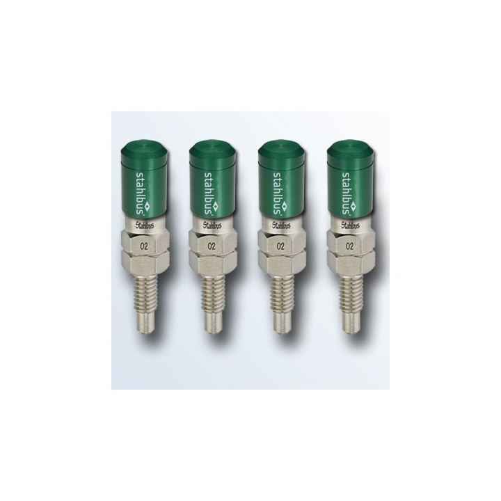 stahlbus-Soupape de purge en kit de 4, M7x1.0x16mm, en acier, capuchons