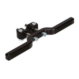 Adjustable Black Aluminum Footrest - Magickart