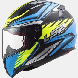 casque LS2 GALE noir/bleu/neon-yellow