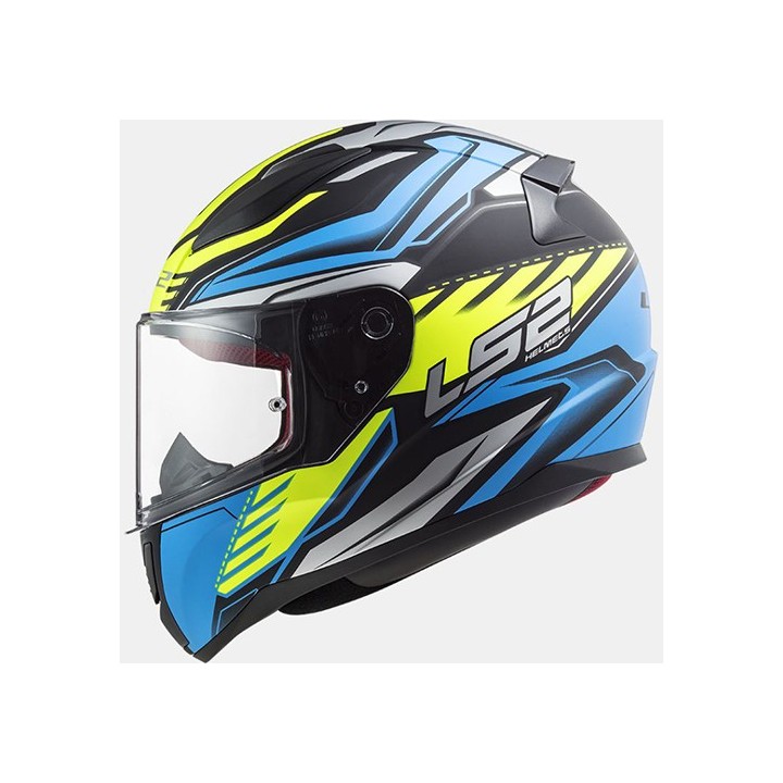 casque LS2 GALE noir/bleu/neon-yellow