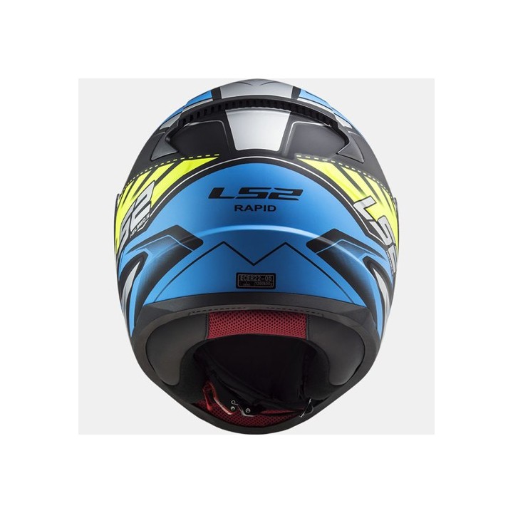 casque LS2 GALE noir/bleu/neon-yellow