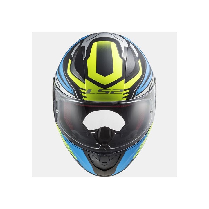 casque LS2 GALE noir/bleu/neon-yellow