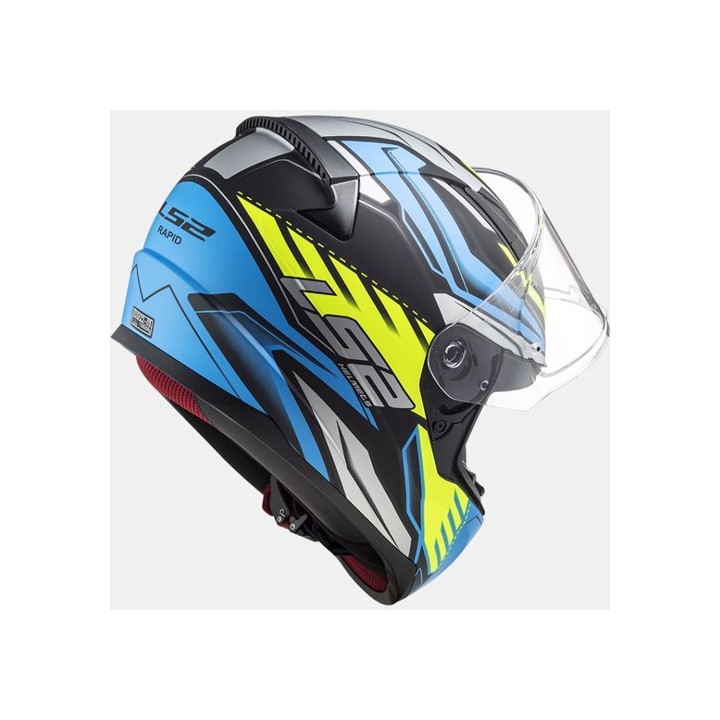 casque LS2 GALE noir/bleu/neon-yellow