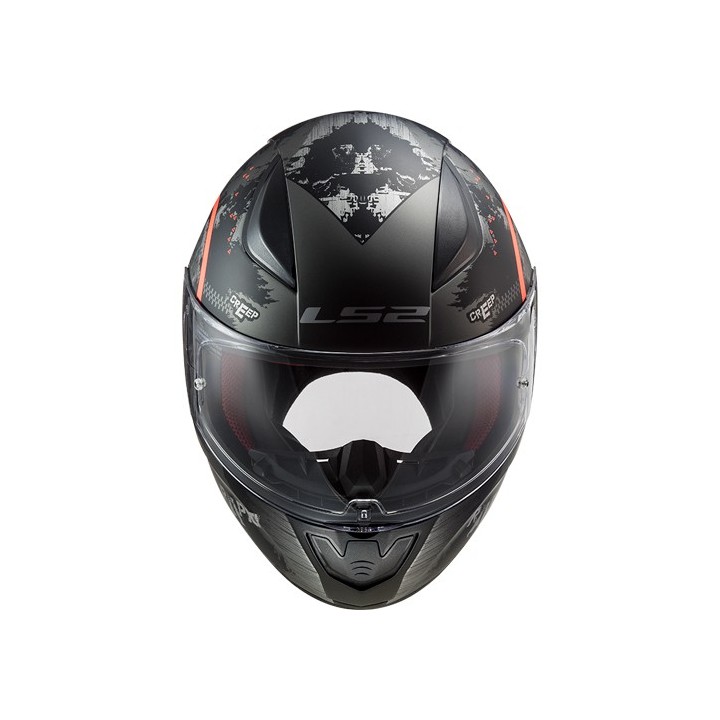 casque LS2 CIRCLE noir/orange XS