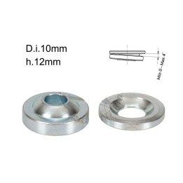 Paire de cales sphériques pour broche, trou 10mm, h.12mm