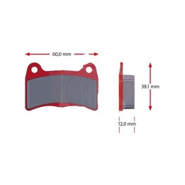 Jeu plaquettes  IPK SINTER 429-0, rouge