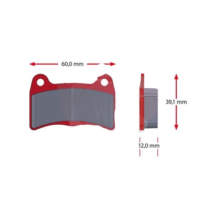 Jeu plaquettes  IPK SINTER 429-0, rouge