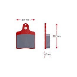 Jeu plaquettes SINTER 523-0, rouge