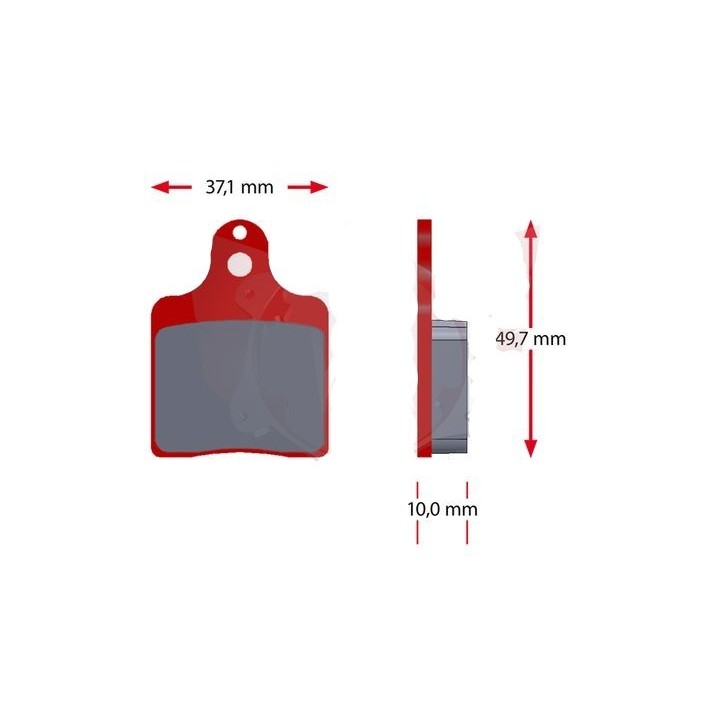 Jeu plaquettes SINTER 523-0, rouge