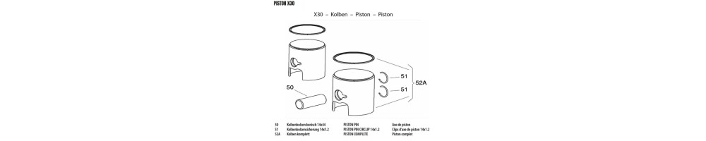 Aktionskolben X30 IAME - Magickart
