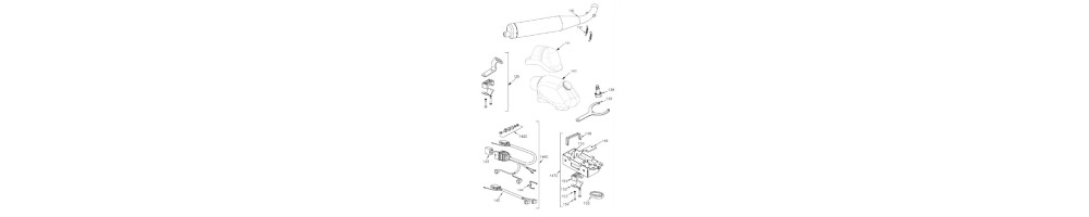 Echappement, boite à air et faisceau Mini 60cc